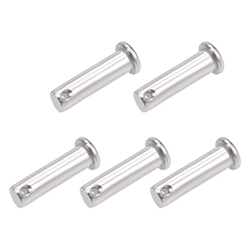 sourcing map Single Hole Clevis Pins - 10mm X 35mm Flat Head 304 Stainless Steel Link Hinge Pin 5Pcs