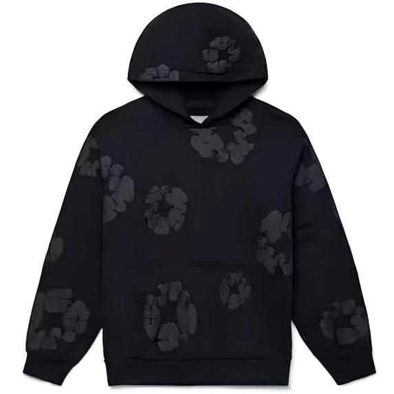 Graphic Hoodies Vintage Printed Hoodie Sweatshirt Casual Oversized Long Sleeve Streetwear Hooded Pullover L