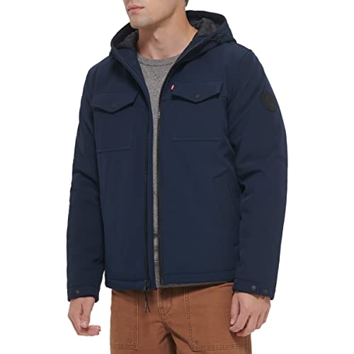 Image of Levi's Men's Soft Shell Two Pocket Hooded Trucker Jacket