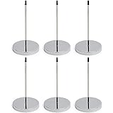Receipt Holder - 6 Pack Ticket Stabbers, Stainless Steel Receipt Spike, Check Spindle for Restaurant, Office and Kitchen, Black and Silver, 2.75 x 5.5 Inches
