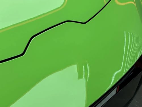Image of LZLRUN High Gloss Vinyl Realistic Paint Wrap Roll Car Sticker Film Decal Bubble Free Come with Installation Tool Set (Green, 1.5ft x 5ft)