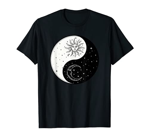 Sun Moon Ying Yang Vintage Yoga Zen Spiritual Mystical T-Shirt
