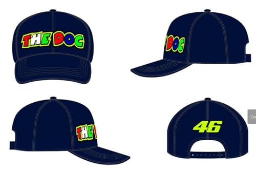 Valentino Rossi Casquette VR46 Fan, Homme, Taille Unique, Bleu