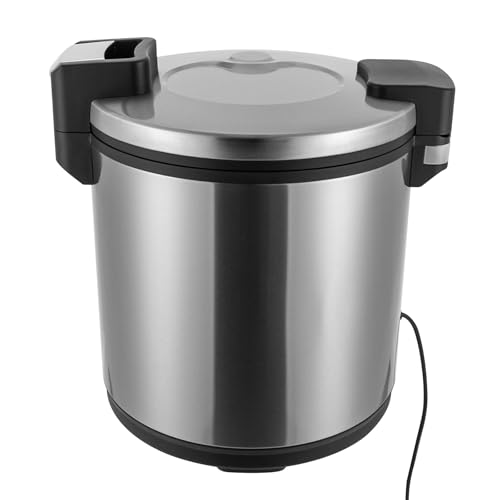 100 Cups Stainless Steel Electric Rice Warmer, Commercial Food Warmer with Rice Spoon, Heavy Duty 23L/6Gal Cooked Rice Warmer with Warm Function Only & Adjustable Temp for Restaurant Party