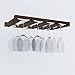 Rustic State Eze 4 Sectional Wood Under Cabinet Wine Glass Holder Wine Glass Rack Hanging Shelf Stemware Bar Organizer - 12 Wine Glass Storage - 10 Inch Deep - Chestnut Stained
