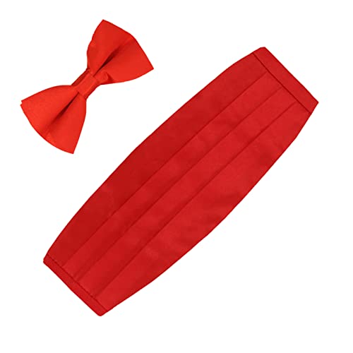 Silk Blend Men Cummerbunds Clip-On Adjustable Solid Red Cumberbund Bow Ties Set Work Attire Paternal-Grandparent C.C.AE.D.001 Dan Smith Red Silk Blend Men Cummerbunds Clip-On Adjustable Solid Red Cumberbund Bow Ties Set Work Attire Paternal-Grandparent C.C.AE.D.001 Dan Smith Red