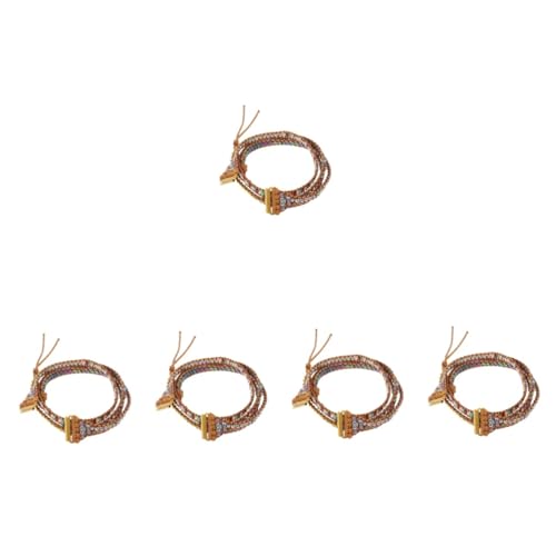 Bracelet montre connectée anti irritation en pierre naturelle tissée ajustable