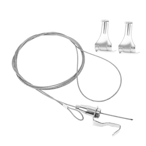 Image of Adjustable Picture Hanging Wire Kit Stainless Steel 4 Hooks Photo Frame Hanging Hardware for Indoor Outdoor