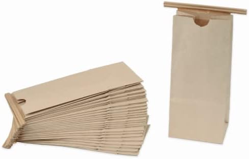 JA Kitchens 1/2 Pound Kraft Coffee Bags - 50 Count - Brown