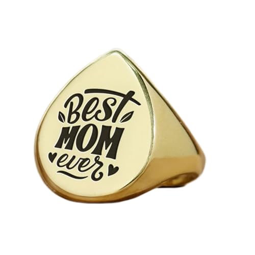 Bague Meilleure Maman poire argent 925 doré, le bijou d'amour style vintage