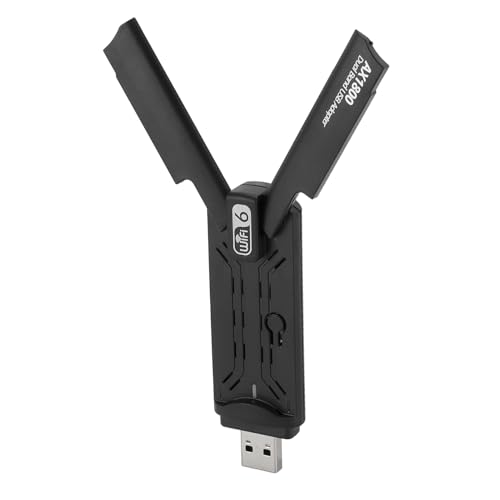 Leftwei Adaptador WiFi USB de Doble Banda, Adaptador de Red Inalámbrico de Alta Velocidad de 1800Mbps para Material ABS de Oficina en Casa