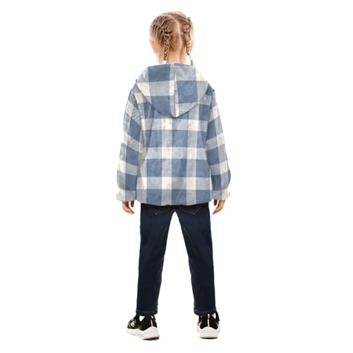 GuoChe Buffalo Plaid Blue Baby Boy Sherpa Jacket4