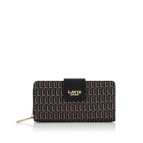 Image of Lavie Luxe Women's Mono Mia25 Bifold Zip Wallet |Gift For Ladies