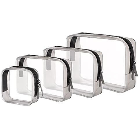 Fenrad 4 Piezas Neceser Transparente de Viaje Cover