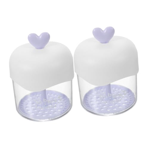 FOMIYES 2個手動式洗顔泡メーカー 洗顔料用泡泡立て器 透明ハート型デザイン スキンケア