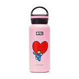BT21 BTS Official Merchandise by Line Friends - TATA 16-Ounce Vaccum Drinking Tumbler with Lid, Blue