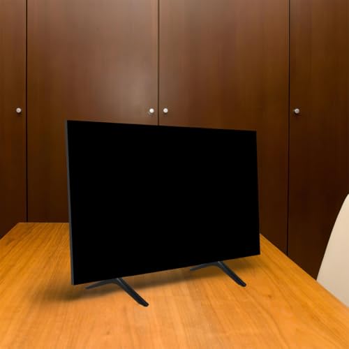 Support TV surélevé de table sans perçage avec base stable pour écran de chambre