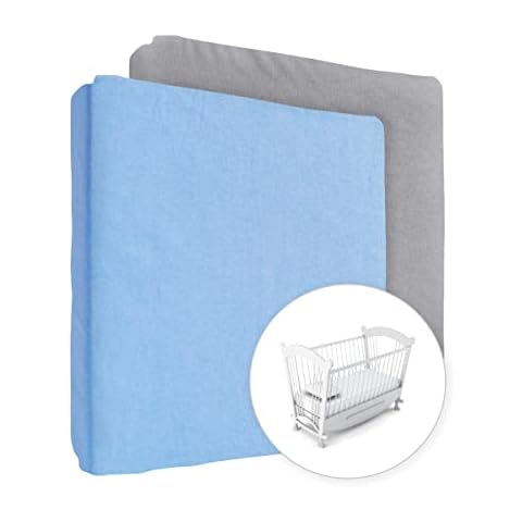 Pack of 2 Baby Cotton Fitted Sheets Cover