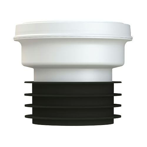 Image of WC PAN Connector - Straight Design - Plastic - Dia 110mm Length 125mm White Color