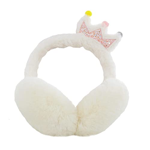 Veemoon Cartoon Earmuff Boys and Girls Earmuffwinter Outdoor Ear Cover Comfortable Crown Pattern Ear Muff Random