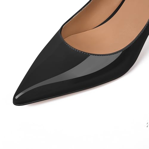 Image of XINIUNIU Heeled Mules for Women Rhinestone Heels Pointed Toe Slip On 2.5 Inch Kitten Stiletto Closed Toe Sandals Dress Wedding Pump Shoes