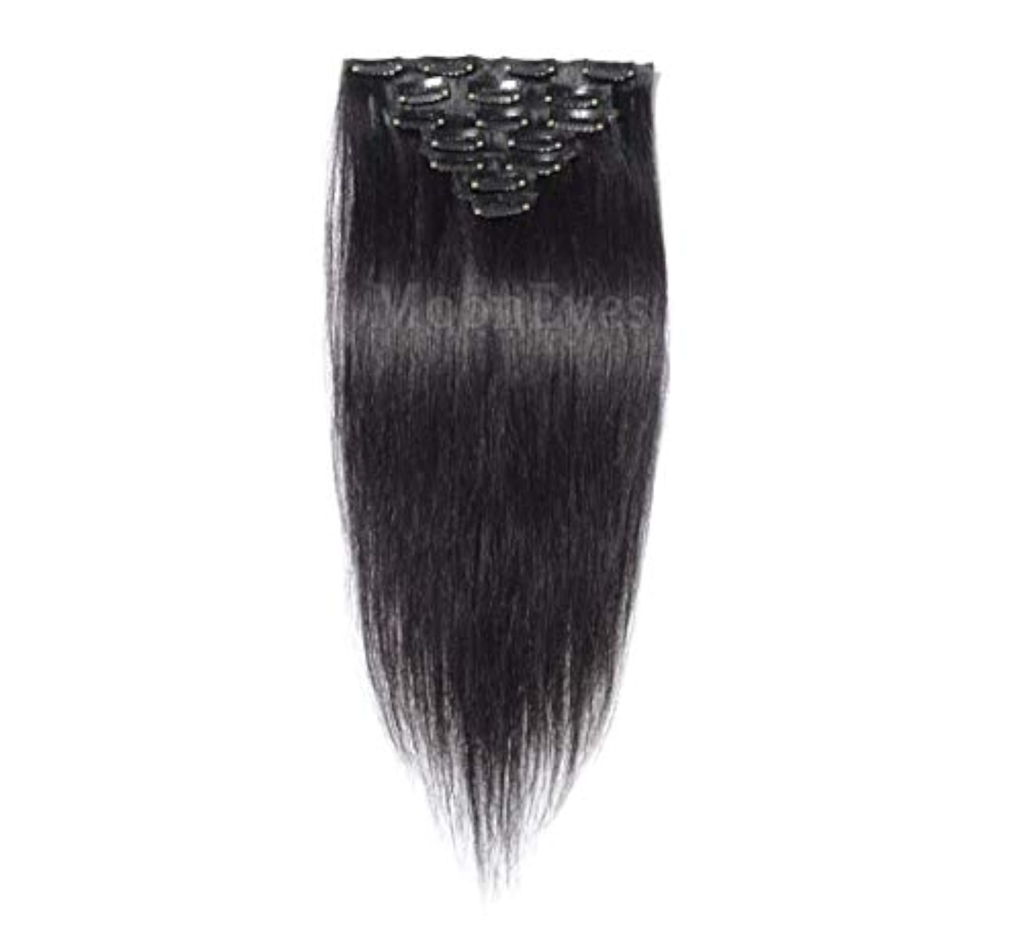 Women's Natural Black Straight Hair Extensions, 24 Inch