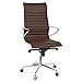 Produktbild hjh OFFICE 720023 Profi Chefsessel PARIBA I Leder Braun Design-Stuhl Bürostuhl ergonomisch geformt, hohe Rückenlehne