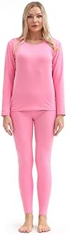 PISIQI Thermal Underwear Women Ultra-Soft Long Johns Set Base Layer Skiing Winter Warm Top & Bottom
