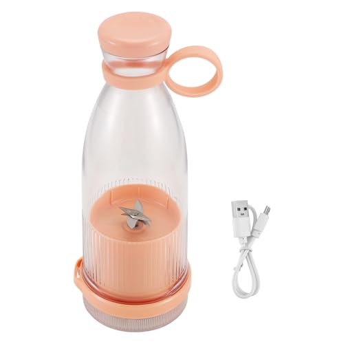 Nettoppo Mezcladores Recargables, Exprimidores de Frutas, Mezcladores, 6 Cuchillas, Exprimidores EléCtricos PortáTiles, Licuadora de Frutas, Extractores de Frutas, Color Rosa