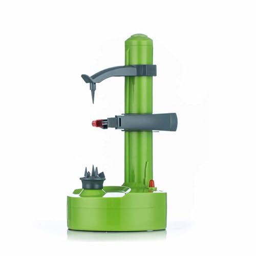 多機能皮むき機、野菜カッター、全自動ステンレス皮むき機、電動ジャガイモ皮むき機、台所果物と野菜の皮むき工具(Color:Green)