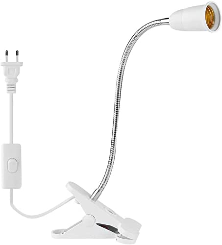 E27 Portalampada con Pinza,Lixada flessibile a