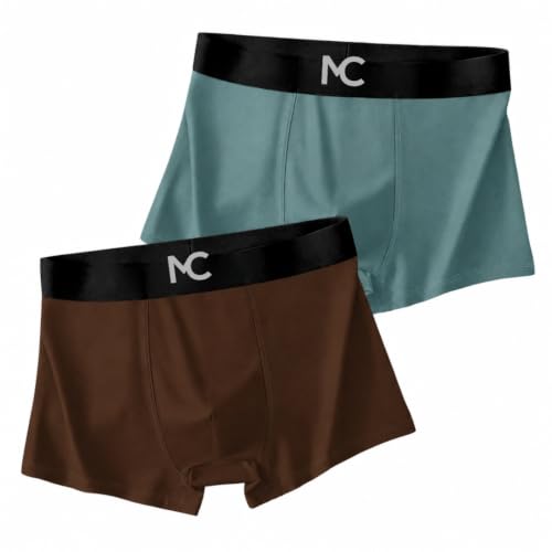 Image of MC Men's Microfiber Boxer Briefs for Men | Ultra Soft, Breathable, Stretchable Innerwear | Moisture-Wicking Trunks | Comfortable Elastic Waistband | Pack of 2