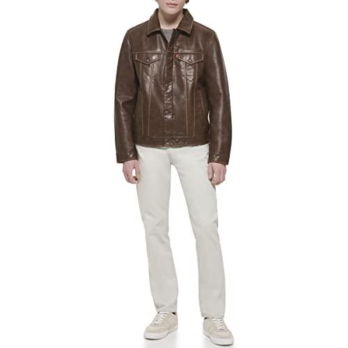 Image of Levi's Men's Faux Leather Classic Trucker Jacket