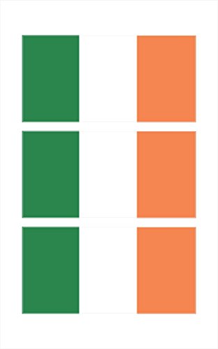 3 -Irish Ireland Flag Hard Hat Biker Motorcycle Helmet Stickers Decal