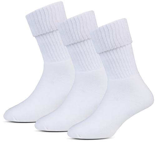 Image of RC. ROYAL CLASS Women Calf Length Towel Terry Thick Woolen Winter Wear Socks, Cushioned Warm Thermal Socks For Women (Pack of 3 Pairs)