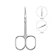 LIVINGO Premium Manicure Nail Scissors, Multi-purpose Stainless Steel Cuticle Beauty Grooming Kit for Eyebrow, Eyelash, Dry Skin Curved Blade 3.5 inch