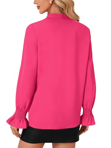 Image of LYANER Women's Bow Tie Neck Business Work Blouse