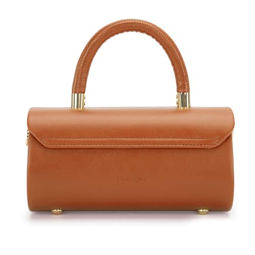 Image of Milan Chiva Top Handle Bag for Women Mini Barrel Crossbody Handbag with Adjustable Strap Elegant Small Purses | Small