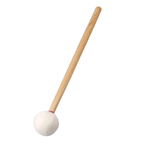 Yibuy 2Pcs 14.7inch Length Medium Hardness Maple White Hammerhead Timpani Felt Mallet Dia 39mm - Image 3