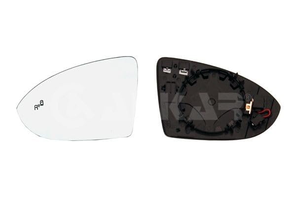 ALKAR 6485138 Cristal de espejo retrovisor exterior calefactable convexo izquierda Compatible con VW Golf 7 Hatchback 5G1, BQ1, BE1, BE2 Golf 7 Variant BA5, BV5 Golf 7 Van BA5 Golf 7 Furgón 5G1