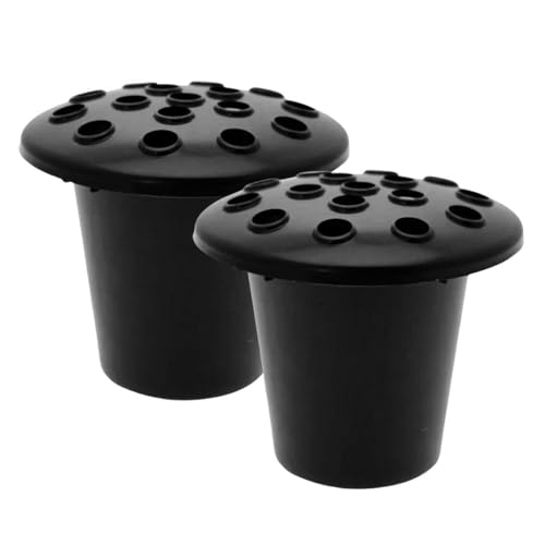 POFET Pots de Fleurs funéraires en Plastique, 2 pièces, Supports de Fleurs funéraires avec 16 Fentes, Vases commémoratifs pour Pierres tombales, Fleurs funéraires