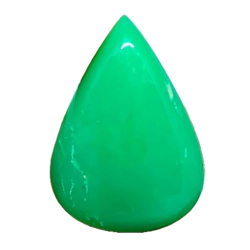 Cabochon chrysoprase naturelle poire 35x25x7mm pour création de bijoux DIY