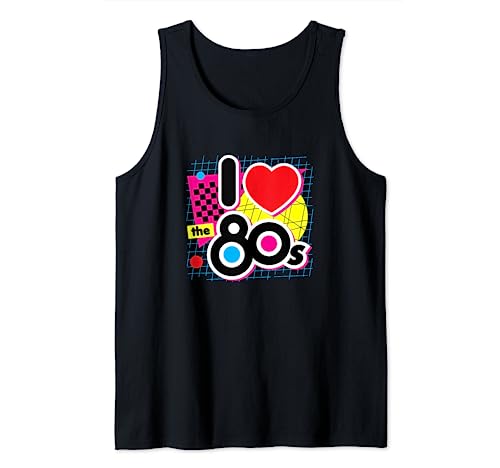 80s Love I Heart the 80s Retro Throwback Camiseta sin Mangas