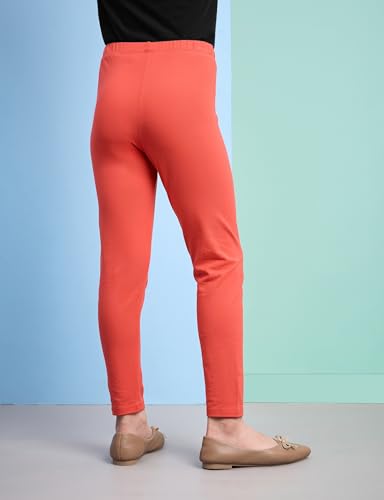 Image of Amazon Brand - Symbol Girl's Cotton Jersey Stretchable Leggings | Ankle Length | Aged 2-14 Years