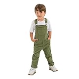 OFFCORSS Bib Overalls for toddlers Boys Size 3T Green Adjustable Straps Slim Overol Niños | kids ove