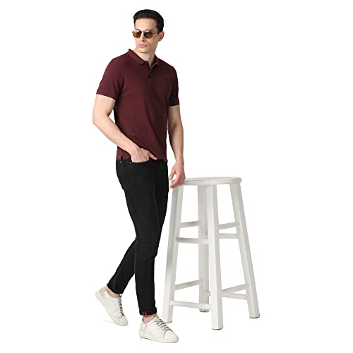 Image of Lee Men's Solid Red T-Shirt (Slim)