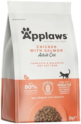 Applaws Complete and Grain Free Dry Adult Cat Food, Chicken with Salmon, 2kg (Pack of 1)