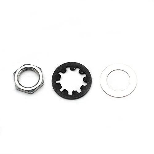 Maxcheer Set Of 4 Guitar Nuts, Washers & Lock Washers For 1/4 2-Conductor Guitar/Bass Output Jack #TOP1