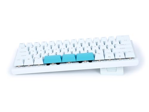 Image of KINESIS Gaming TKO White Mechanical Keyboard | Tactile Brown Switches | 60% Layout | Split Spacebar | Hotswap | White Body
