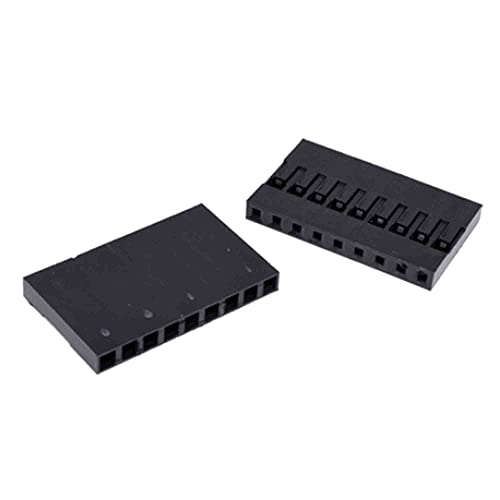 Reland Sun Lot de 100 têtes de 2,54 mm 1 x 1P 1 x 2P 1 x 3P 1 x 4P 1 x 5P 1 x 6P 1 x 7P 1 x 8P 1 x 10P Dupont coque en plastique connecteur connecteur connecteur câble connecteur femelle (1 x 9)